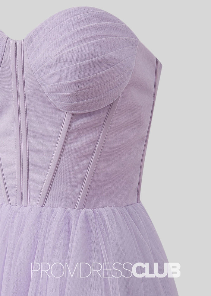 Salome |Green Long Prom Dresses Stores Near Me With A Line Strapless Puffy Tulle - Price #price_variant_lowest# - Lilac - PromDressClub