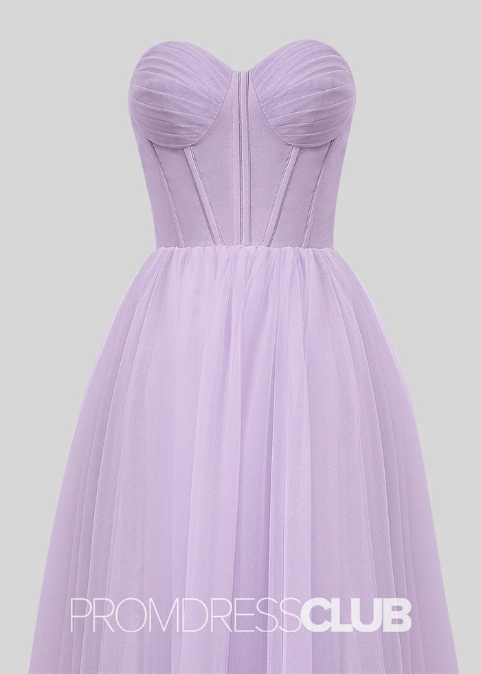 Salome |Green Long Prom Dresses Stores Near Me With A Line Strapless Puffy Tulle - Price #price_variant_lowest# - Lilac - PromDressClub