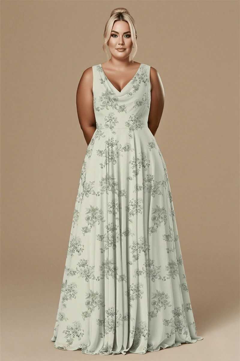 Sweetest Admirer Sage Green Floral Bridesmaid Dress Rustic Charm - Sage Floral - PromDressClub