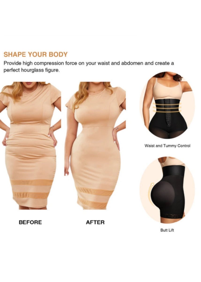 Ultimate Booty Lifting Shapewear Black Brown for Curves Confidence - Black - PromDressClub