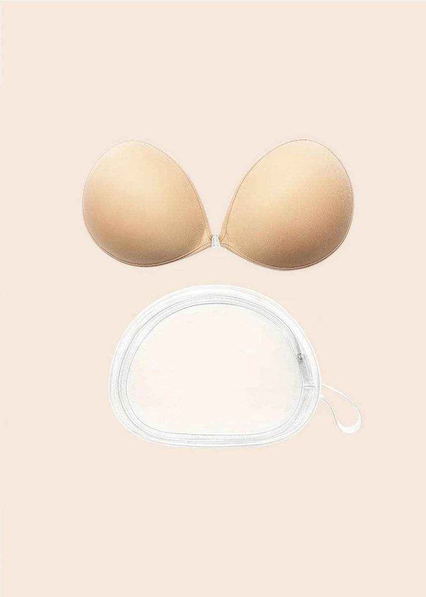 Ultra - Comfortable Silicone Bras Black and Nude Essentials for Effortless Style - Nude - PromDressClub