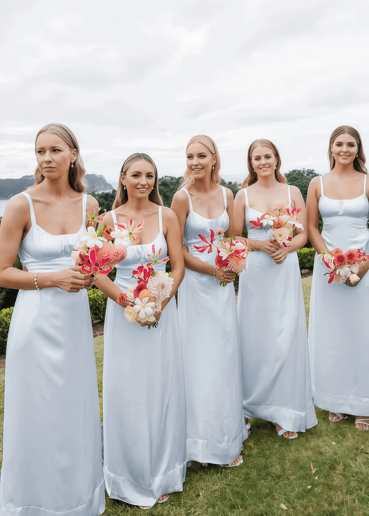 Violet | Simple Sheath Cutout Yellow Satin Maxi Bridesmaid Dress with Spaghetti Straps and Cowl Neck - Light Blue - PROMDRESS Club